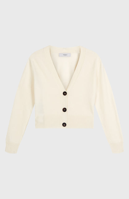 Pringle of Scotland Women's Cropped Cashmere Cardigan In Off White