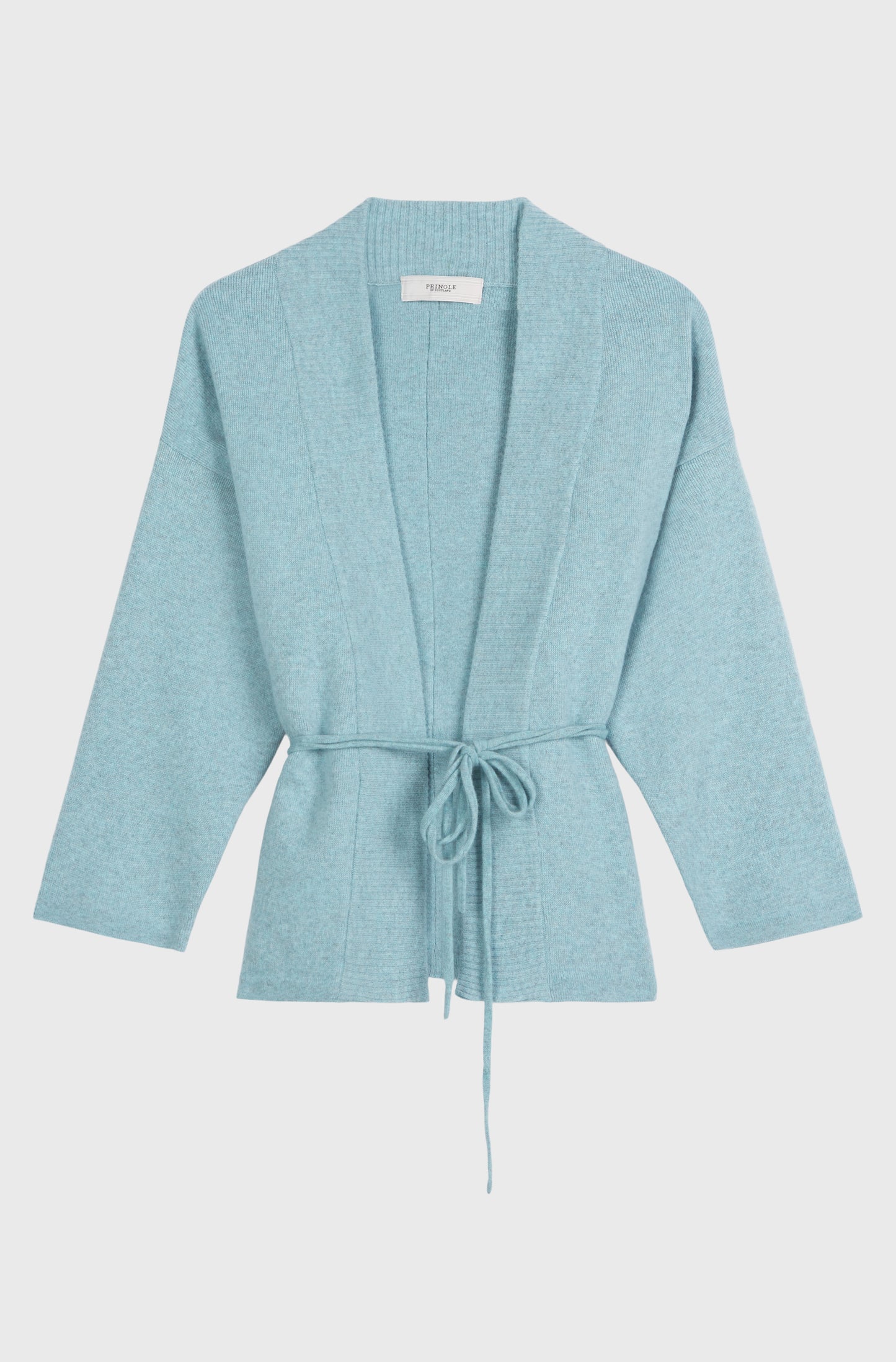 Pringle of Scotland Women's Cashmere Blend Wrap Cardigan in Aqua Melange