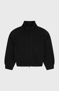 Cashmere Blend Zip Thru Jacket In Black