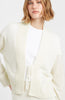 Pringle of Scotland Women's Lightweight Cashmere Open Cardigan With Tie In Off White