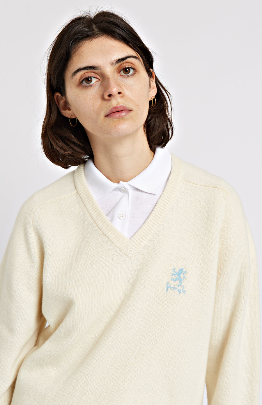 Pringle of Scotland | Archive Lambswool Blend Jumper In Ivory Women Detail