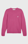 Round Neck Lambswool Blend Golf Jumper In Heather Pink - Pringle of Scotland
