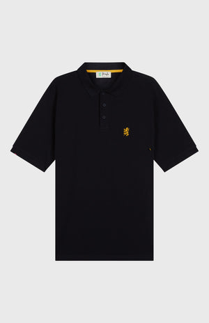 Heritage Golf Cotton Polo Shirt In Navy flat shot - Pringle of Scotland