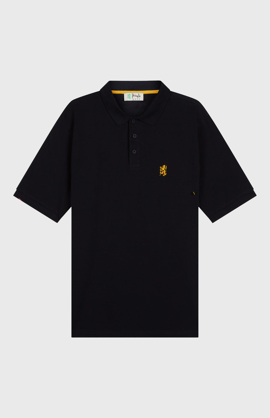 Heritage Golf Cotton Polo Shirt In Navy flat shot - Pringle of Scotland