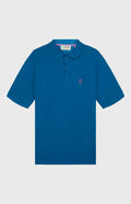 Heritage Golf Cotton Polo Shirt In Lagoon flat shot - Pringle of Scotland