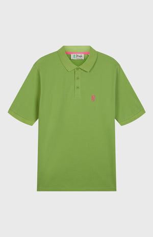 Heritage Golf Cotton Polo Shirt In Field Green - Pringle of Scotland