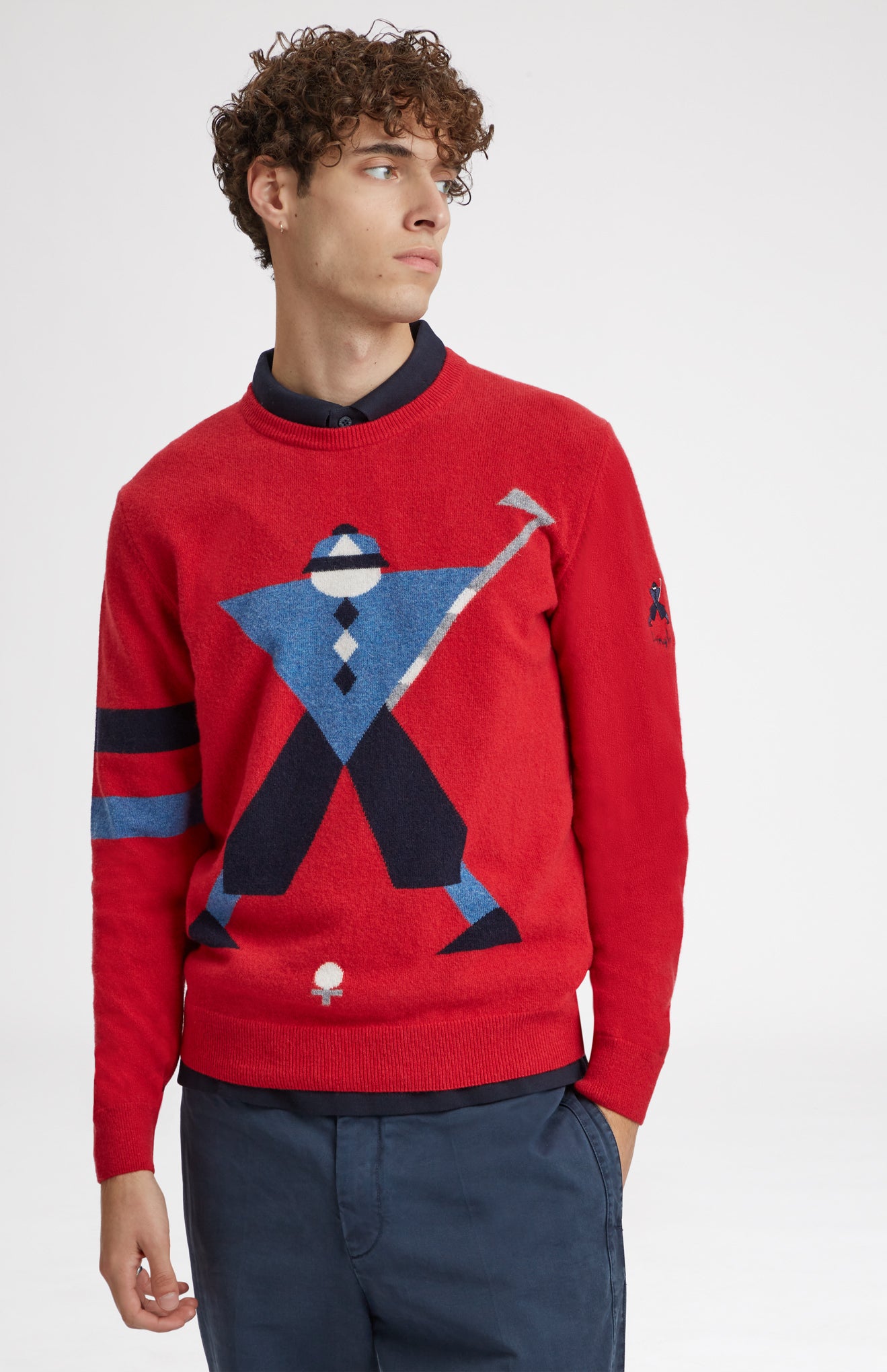 Red golf sale jumper