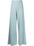 Women's Cashmere Blend Trousers In Aqua Melange