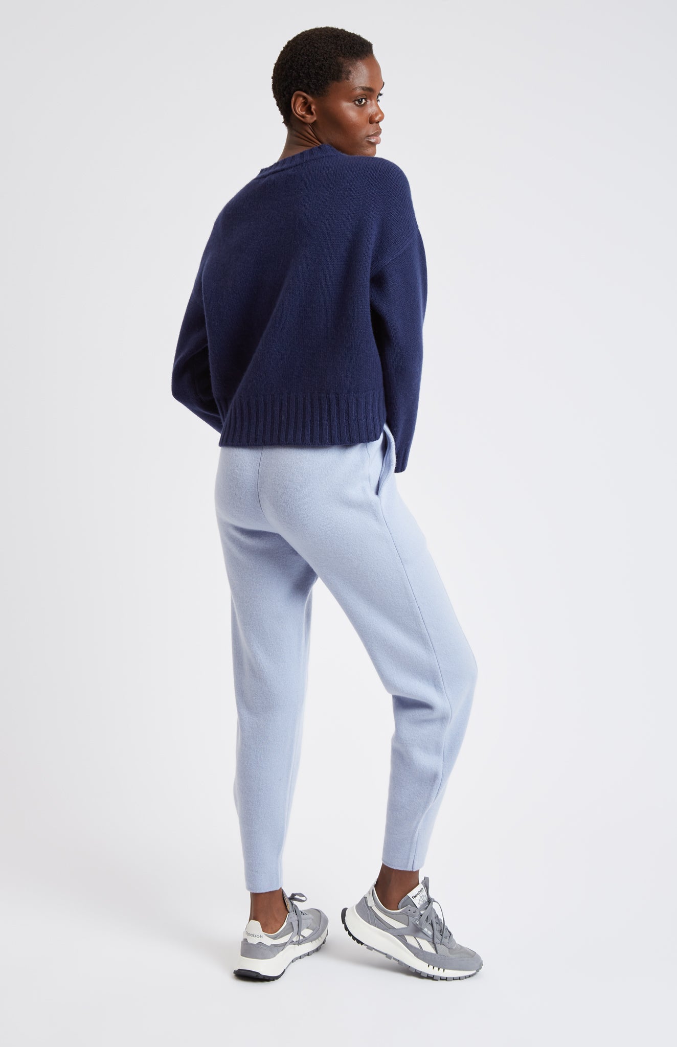 Women's Cashmere Blend Joggers In Light Blue