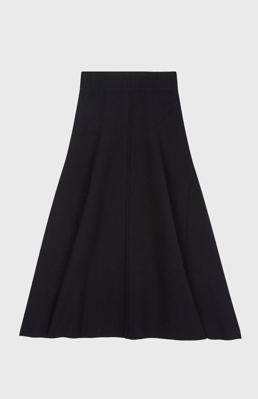 Cashmere Blend Midi Skirt In Black - Pringle of Scotland