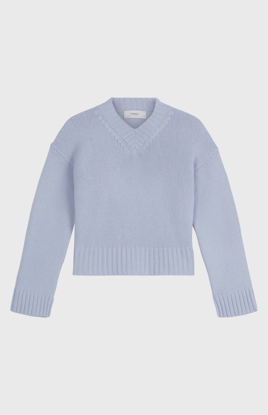 Women's V Neck Cosy Cashmere Jumper In Baby Blue