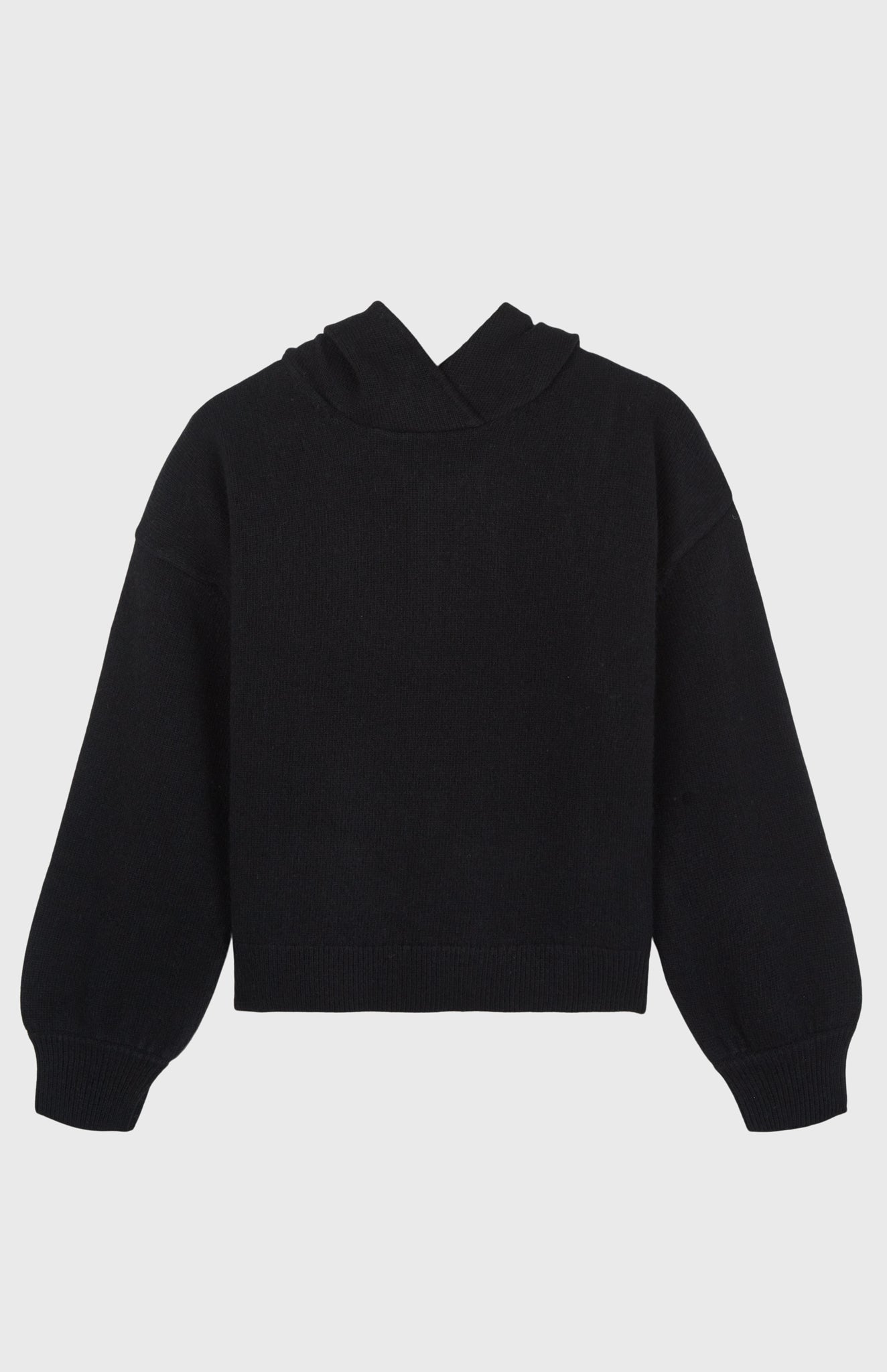 Women's Cashmere Blend Hoodie In Black