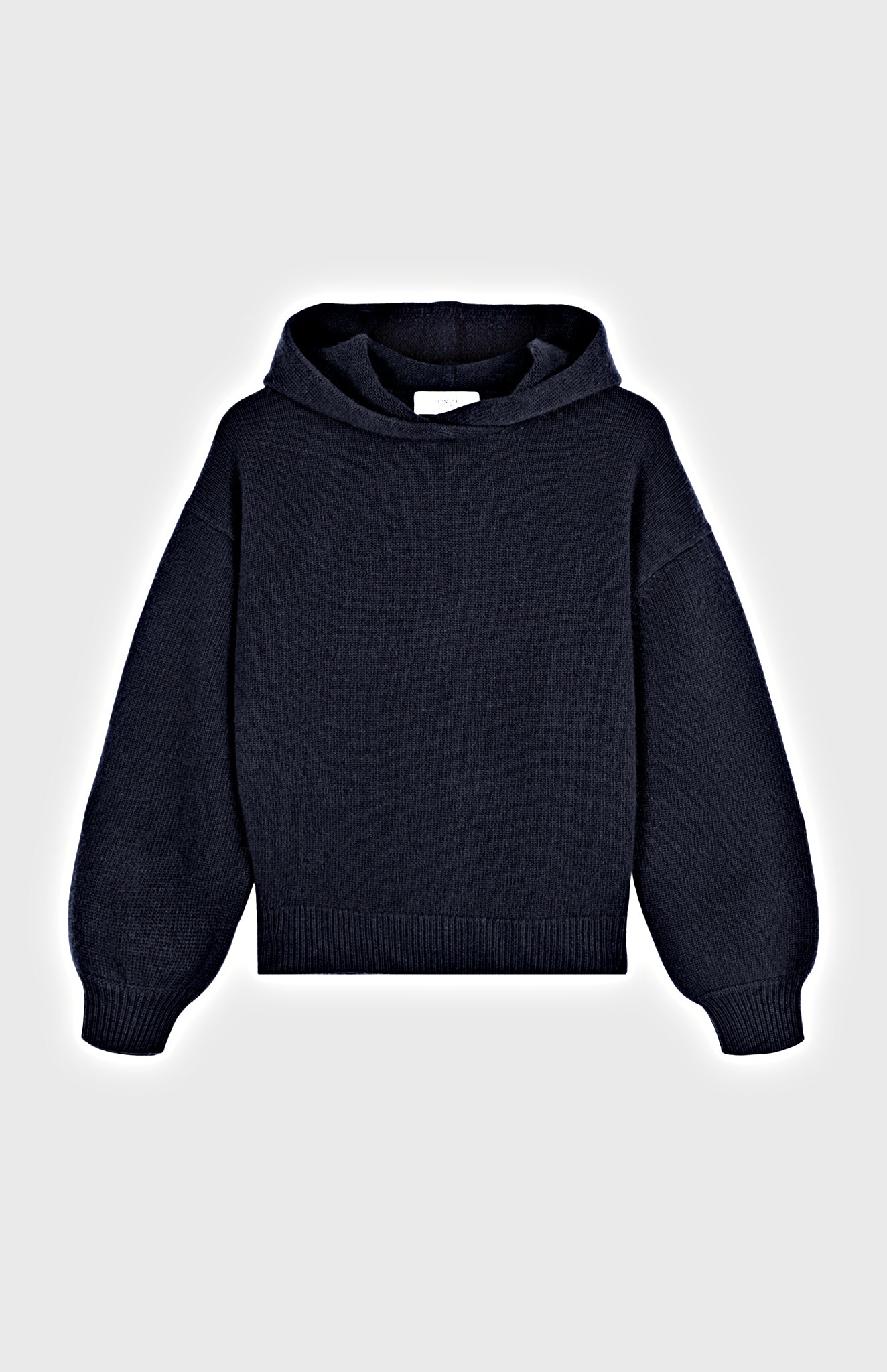 Women's Navy Cashmere Blend Hoodie Flat Shot - Pringle of Scotland