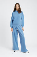 Cashmere Blend Trousers In Cornflower Blue with matching jumper - Pringle of Scotland