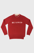 Re-loved Recycled Cashmere Jumper In Red flat shot - Pringle of Scotland