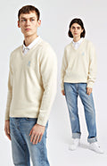 Pringle of Scotland | Archive Lambswool Blend Jumper In Ivory Couple image